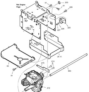 Hydro Drive Diagram and Parts List for 627859X43B 2004 Briggs and Stratton Snow Blower